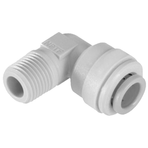 1/4" Tube x 1/4" Male NPT Fixed Elbow Quick Connect Fitting