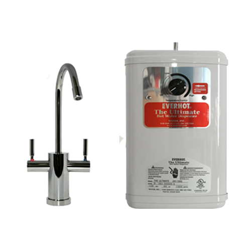 Everhot LVH-1120 Under-Sink Instant Hot Water System with Hot & Cold Faucet; Chrome