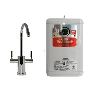 Everhot LVH-1310 Under-Sink Instant Hot Water System with Hot & Cold Faucet; Chrome